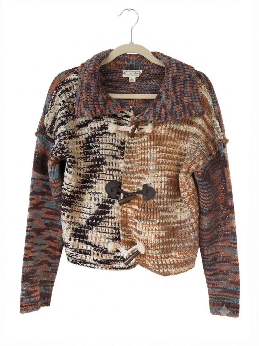 Love Riche Multicolor Toggle Knit Cardigan
